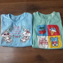 【新品あり】ウサギとクマのTシャツ2枚セット 110cm