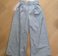 GU ウエストリボンワイドパンツ　M