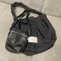 新品 じまちゃん バッグ 2点セット 黒 シンプル