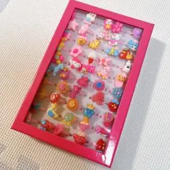 指輪 おもちゃ 女の子 リング セット 50点 かわいい プラスチック おしゃれ