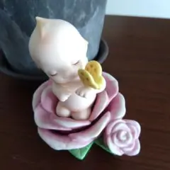 加藤工芸　ローズオニールキューピー　薔薇