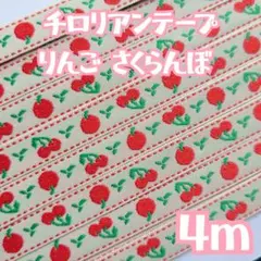 チロリアンテープ りんご さくらんぼ 4m