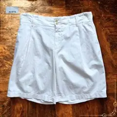 Cellar Door イタリア製 ショートパンツ ヘリンボーン 白 ホワイト