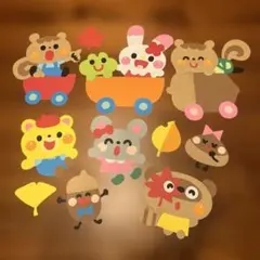 ラスト1点！　動物壁面　秋壁面　誕生日壁面　壁面　壁面飾り　保育　幼稚園