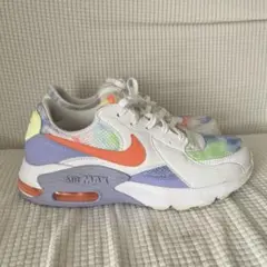 Nike Air Max スニーカー ホワイト　ダイダイ柄/マルチカラー
