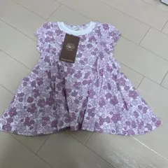 花柄ワンピース（フリル付き）ピンク