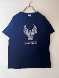 No.4295 US古着DRAGONASH 限定T Mサイズ 黒×銀プリント