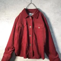 【ヴィンテージ】シャツジャケット 昭和レトロ 無地 古着AS90