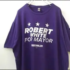 ギルダン ROBERTWHITE ビッグサイズ Tシャツ パープル 2XL 古着