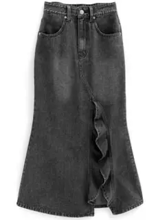 GRL グレイル　nh190 スリットラッフルデニムマーメイドスカート