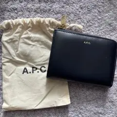 【APC】ミニ財布 L字ファスナー小銭入れ(ブラック)