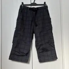 【即納】 ガゼール 7分丈パンツ ボトムス ダークグレー チェック M
