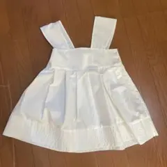 神戸レタス　すずのちゃんコラボホワイトノースリーブサスペンダートップス
