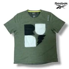 【美品】　リーボック　Reebok ランニング　くすみグリーン　Tシャツ