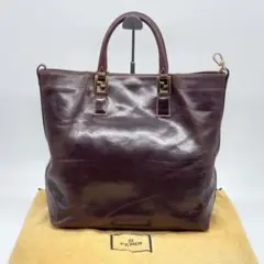 激レア✨ フェンディ トートバッグ レザー FF金具 ヴィンテージ 茶色 A4