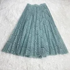 【24AW✨極美品】アンタイトル　洗えるカリーノジオメレースプリーツスカート