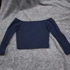 HOLLISTER ネイビー オフショルダー Tシャツ XS