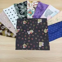 ★A128★ カットクロス/プリント生地/国産/25cm×25cm/10点