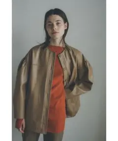 CLANEクラネ VOLUME SLEEVE LEATHER BLOUSON