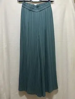 UNIQLO ユニクロシフォンプリーツスカートパンツXS グリーン