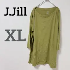 J.Jill 【XL】 チュニック カットソー 7分袖 長袖 オリーブグリーン