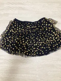 baby GAP黒金星柄フリルスカート 80㎝