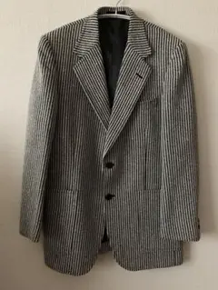 ストライプジャケット　グレー×黒　L サントロン