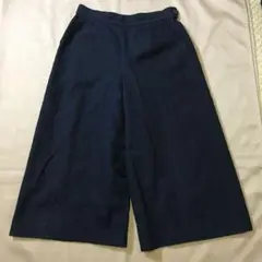 ブルーレーベルクレストブリッジ ワイドパンツ ガウチョパンツ ネイビー×柄 38
