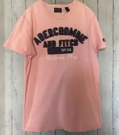 アバクロ　ロゴTシャツ ピンク