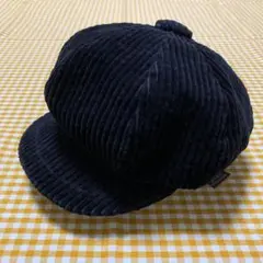 プチジュンコ　⭐️新品⭐️48㎝・黒・コーデュロイ・キャスケット・帽子・日本製