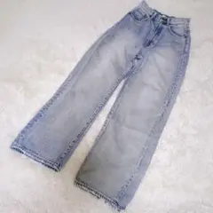 【完売品】moussy HW DAMAGE LOOSE STRAIGHT 24
