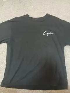 Captureロゴ入りブラックTシャツ Lサイズ