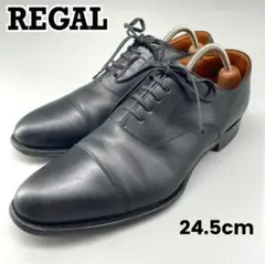 ⭐美品⭐REGAL リーガル ドレスシューズ キャップトゥ 黒 24.5cm