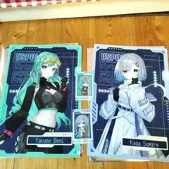 GIGO限定 ぶいすぽっ クリアファイル&クリアしおり 花芽すみれ 八雲べに