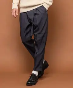 MR.OLIVE RETRO POLYESTER TWILL ベルトワイドパンツ