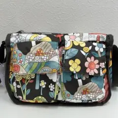 ●619 LeSportsac レスポートサック ショルダーバッグ　花　きのこ