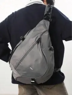 グレー メッセンジャーバッグ ショルダーバッグ