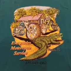 Everglades Motorcycle Service Tシャツ バイク