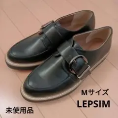 未使用 LEPSIM 厚底ベルトマニッシュローファー