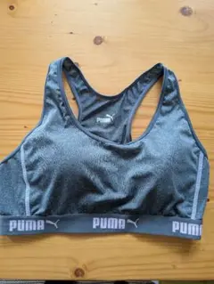 PUMA スポーツブラ グレー クロスバック