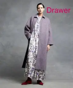 ドゥロワー drawer◆ガンクラブチェックケヌキステンカラーコート