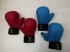 Mizuno 空手用「拳サポーター」赤 青 Mサイズ
