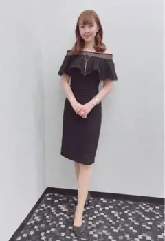 タグ付き新品 TADASHI SHOJI オフショルダー ワンピース ブラック