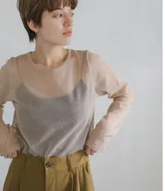 select MOKAシースルーTシャツ