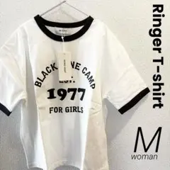 《新品未使用》mono mart リンガーTシャツ　コットン100 ロゴT