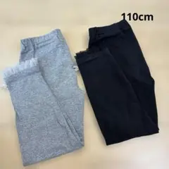 エニィファム　スパッツ 2点セット グレー ブラック 110cm