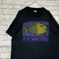USA製90sヴィンテージTシャツ！シングルステッチ　ブラック半袖古着XL729