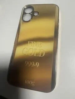 新品未使用　iPhone16 ケース　GOLD 999.9 モチーフ