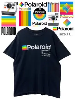 Plaroid　Tシャツ　L　黒　USA古着