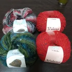 CAPYARN ミドルメランジ2玉& ボリュームネップツィード2玉セット